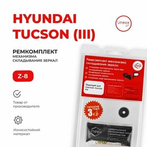 Ремкомплект механизма складывания зеркал Hyundai Tucson (III) рестайлинг TL 2018-2021. Комплект из двух шестерней, смазки и клея