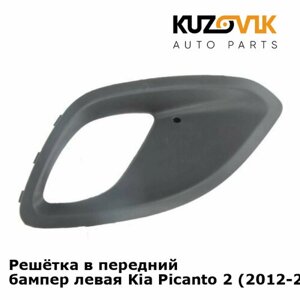Решётка в передний бампер левая Kia Picanto 2 (2012-2017)