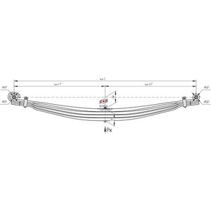 Рессора передняя для Scania 4-series, PGRT-series 4 листа