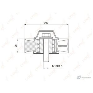 Ролик поликлинового ремня направляющий LYNXAUTO PB7007