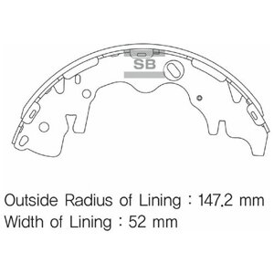 SA141SNS_ 583054HA00 ! колодки барабанные з. Hyundai H1/ Grand Starex 2.4/2.5/2.5CRDi 07>