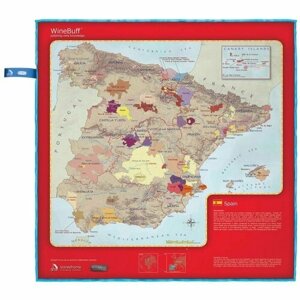 Салфетка из микрофибры для натирки стекла Soire Home Spain Wine Map
