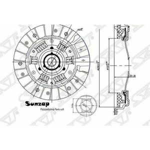 SAT ST-WVW040 комплект сцепления VW GOLF V-VI/SKODA octavia/FABIA 1,4 99-