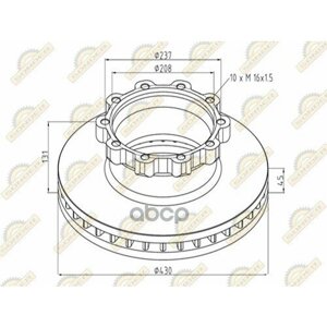 Scania 4/5 Серия D-430Mm, H-131Mm, 10 Болтов, Вентилируемый Диск Тормозной SONDER арт. 16.005.0078