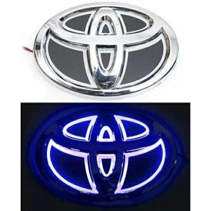 Шильдик эмблема тойота светящаяся 5D 12V для автомобилей Toyota
