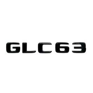 Шильдик на багажник для Mercedes GLC63 черный глянец новый шрифт 2017+