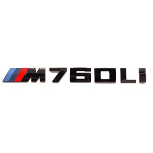 Шильдик на багажник M760Li для BMW 7 серии черный глянец 1 шт.