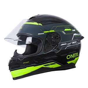 Шлем интеграл ONEAL Challenger Matrix, глянец, желтый/черный, размер XL