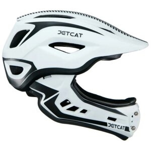 Шлем - JETCAT - Raptor - размер "S"48-53см) - White /Black - FullFace- защитный - велосипедный - велошлем - детский
