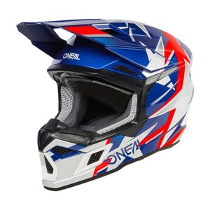 Шлем кроссовый O'NEAL 3Series Ride V. 24, белый/синий, размер S