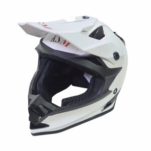 Шлем KSM Pro 818 кроссовый белый глянцевый (L) VCAN321