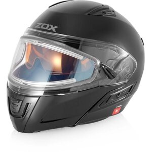 Шлем снегоходный ZOX Condor, стекло с электроподогревом, мат, черный, размер XXL