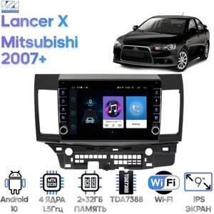 Штатная магнитола Wide Media Mitsubishi Lancer X 2007+Android 10, WiFi, 2/32GB, 4 ядра]