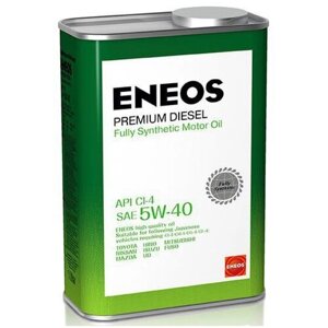 Синтетическое моторное масло ENEOS Premium Diesel CI-4 5W-40, 1 л, 12 шт.