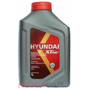 Синтетическое моторное масло HYUNDAI XTeer Gasoline Ultra Protection 5W-50, 1 л