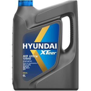 Синтетическое моторное масло HYUNDAI XTeer HD Ultra 10W-40, 6 л, 1 шт.