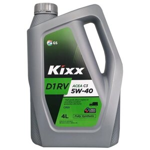 Синтетическое моторное масло Kixx D1 RV 5W-40, 4 л, 1 шт.