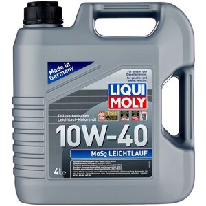Синтетическое моторное масло LIQUI MOLY MoS2 Leichtlauf 10W-40, 4 л
