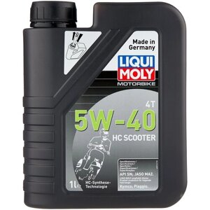 Синтетическое моторное масло LIQUI MOLY Motorbike 4T HC Scooter 5W-40, 1 л