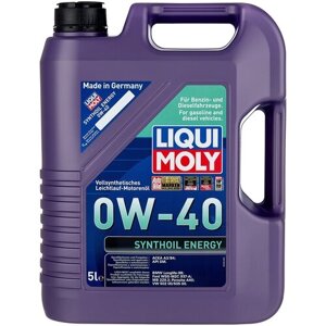 Синтетическое моторное масло LIQUI MOLY Synthoil Energy 0W-40, 5 л