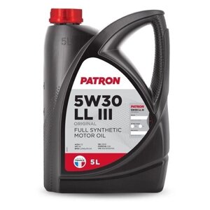 Синтетическое моторное масло PATRON Original 5W30 LL III, 5 л