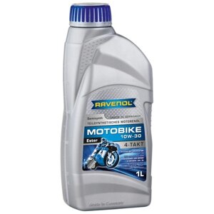 Синтетическое моторное масло RAVENOL Motobike 4-T Ester SAE 10W-30, 1 л