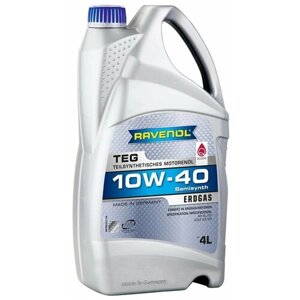 Синтетическое моторное масло RAVENOL TEG SAE 10W-40, 4 л