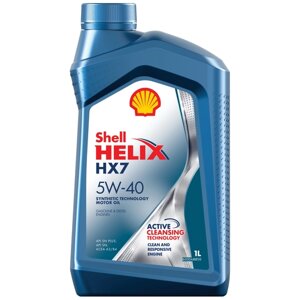 Синтетическое моторное масло SHELL Helix HX7 5W-40, 1 л, 12 шт.