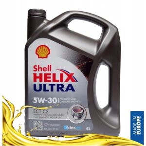 Синтетическое моторное масло SHELL Helix Ultra ECT C3 5W-30, 4 л, 1 шт.