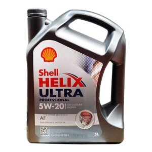 Синтетическое моторное масло SHELL Helix Ultra Professional AF 5W-20, 5 л, 1 шт.