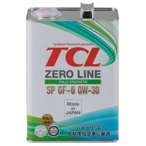 Синтетическое моторное масло TCL Zero Line Fuel Economy SP 0W-30, 4 л, 1 шт.