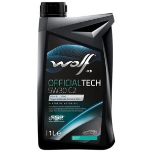 Синтетическое моторное масло Wolf Officialtech 5W30 C2, 1 л, 1 шт.