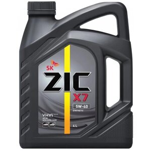 Синтетическое моторное масло ZIC X7 5W-40, 4 л, 1 шт.