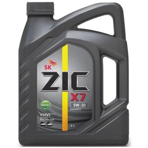 Синтетическое моторное масло ZIC X7 DIESEL 5W-30, 6 л, 1 шт.