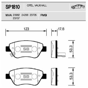 SP1810_колодки дисковые п! Opel Corsa 1.0-1.4/1.3CDTi 06>