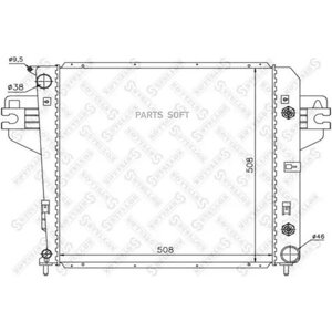 STELLOX 1025629SX 10-25629-SX_радиатор системы охлаждения\ Jeep Cherokee 3.7 01