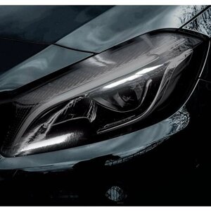 SunGrass / Светло-черная гибридная защитная антигравийная пленка для фар и бампера автомобия на полиуретановой основе 60х50см