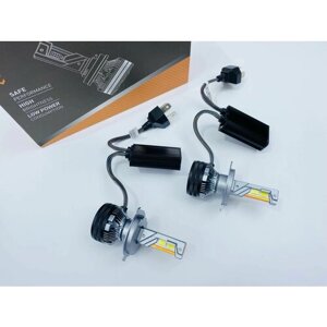 Светодиодные LED лампы Sigma Light K7C White, 12-24В, 160Вт, 5500К, цоколь Н4 (ближний/дальний), комплект 2шт