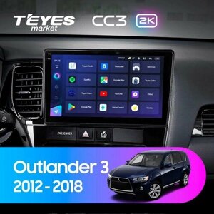 TEYES Магнитола CC3 2K 6 Gb 10.36" для Mitsubishi Outlander 3 GF0W GG0W 2012-2018 Вариант комплектации (A) - Авто без штатной камеры заднего вида 128 Gb