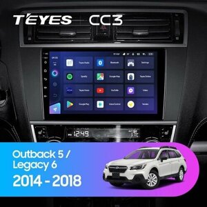 TEYES Магнитола CC3 4 Gb 9.0" для Subaru Outback 5 2014-2018 Legacy 6 2014-2017 Вариант комплектации A - Авто без штатного усилителя звука 64 Gb