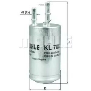 Топливный фильтр mahle original KL705