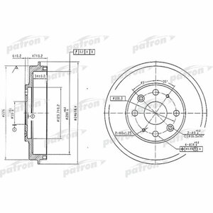 Тормозной барабан, PATRON PDR1573 (1 шт.)