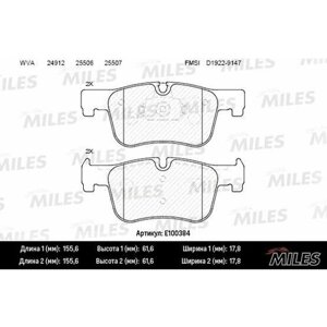 Тормозные колодки передние Semi-Metallic БМВ E100384