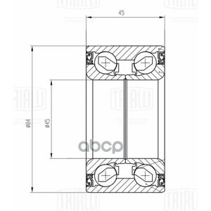 TRIALLI CS1102 Подшипник ступицы для а/м Geely Atlas (16-перед. (CS 1102)