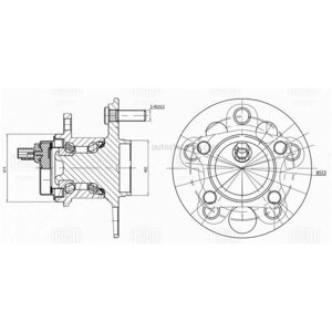 TRIALLI MR1937 Ступица для а/м Toyota Corolla E150 (06-Auris (07-задн. в сборе с подшип.) (MR 1937)