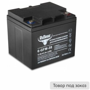 Тяговый гелевый аккумулятор RuTrike 6-GFM-38 (12V41A/H C20)