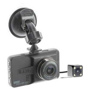 Видеорегистратор Cartage 2 камеры, HD 1920?1080P, TFT 3.0, обзор 160°