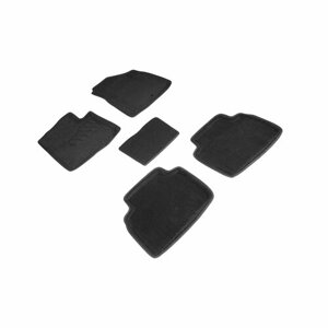 Ворсовые 3D коврики Seintex для KIA Sportage V 2021-н. в. (черные, 98039)