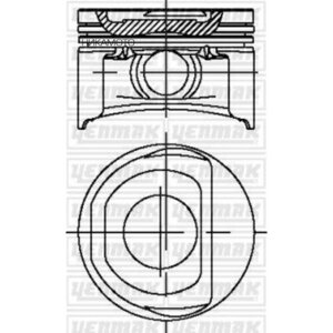 YENMAK 31-04266-000 72,00 mm. Поршень с пальцем, с кольцам