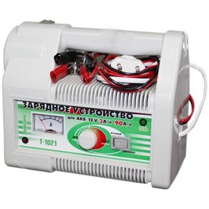 Зарядное устройство Автоэлектрика Т1021 АКБ 12V от 3 до 90 А/ч, режим автомат или ручной, фонарь